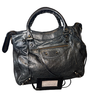 Balenciaga City Black Leather Handbag